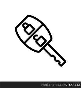 key to open and close machine icon vector. key to open and close machine sign. isolated contour symbol illustration. key to open and close machine icon vector outline illustration