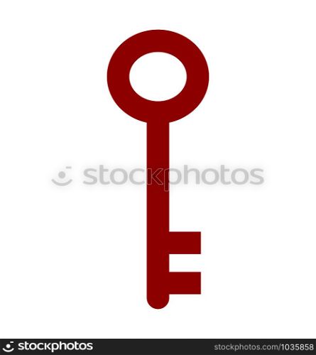 Key vector icon isolated on white eps 10. Key icon isolated on white vector flat