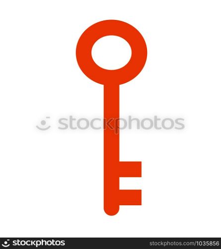 Key vector icon isolated on white eps 10. Key vector icon isolated on white flat