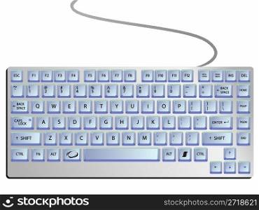 keyboard against white background, abstract vector art illustration