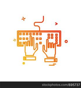 Keyboard icon design vector