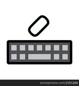 Keyboard Icon. Editable Bold Outline With Color Fill Design. Vector Illustration.