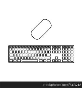 Keyboard Icon. Outline Simple Design With Editable Stroke. Vector Illustration.