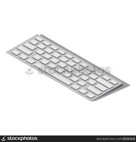 Keyboard icon set. Isometric set of keyboard vector icons for web design isolated on white background. Keyboard icon set, isometric style