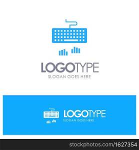 Keyboard, Interface, Type, Typing Blue Logo vector