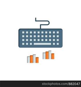 Keyboard, Interface, Type, Typing Flat Color Icon. Vector icon banner Template