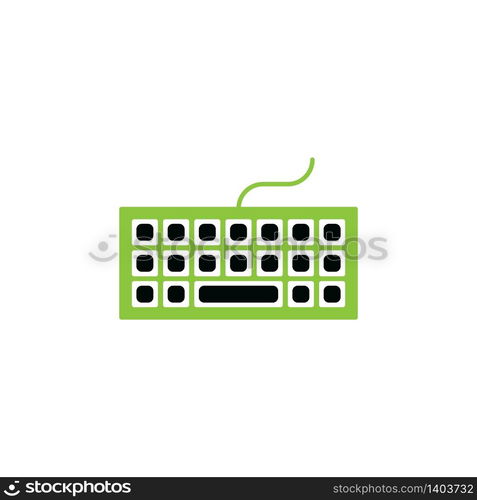 Keyboard pc icon, logo design template