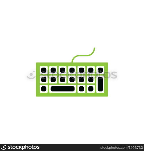 Keyboard pc icon, logo design template