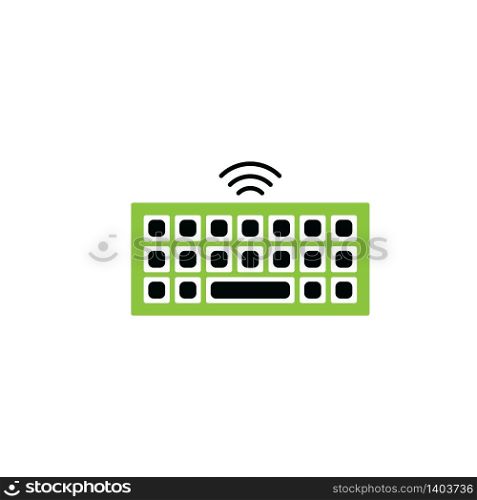 Keyboard pc icon, logo design template