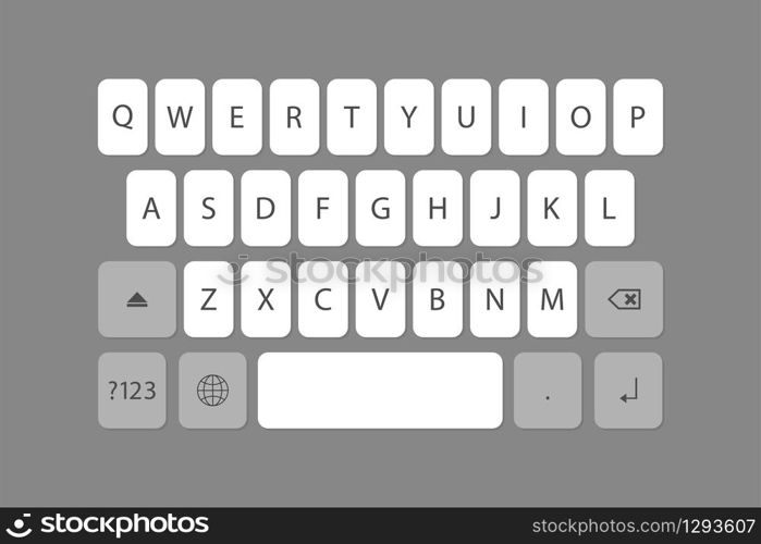 keyboard phone vector button on flat style. Mobile interface illustration.. keyboard phone vector button on flat style. Mobile interface