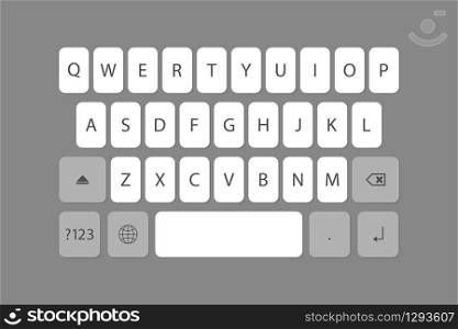keyboard phone vector button on flat style. Mobile interface illustration.. keyboard phone vector button on flat style. Mobile interface