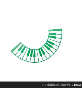 Keyboard piano vector Musical instrument illustration design template
