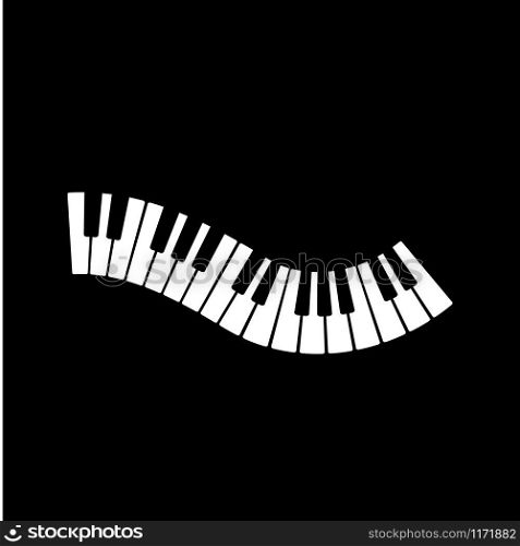 Keyboard piano vector Musical instrument illustration design template