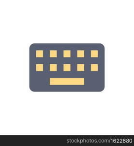 KeyBoard, Typing, Board, Key  Flat Color Icon. Vector icon banner Template