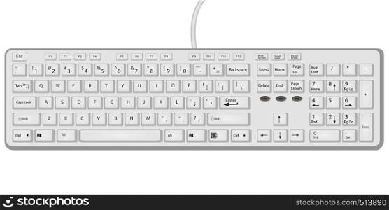 Keyboard vector illustration isolated on a white background