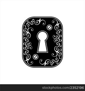 Keyhole Icon Design Vector Art Illustration