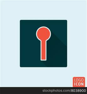 Keyhole icon isolated. Keyhole icon. Hole for key flat design. Vector illustration