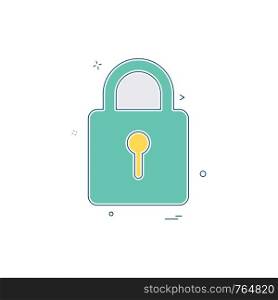 keyhole lock safe icon vector design