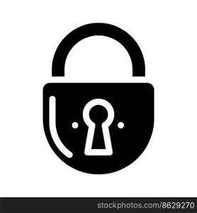 keyhole padlock glyph icon vector. keyhole padlock sign. isolated symbol illustration. keyhole padlock glyph icon vector illustration