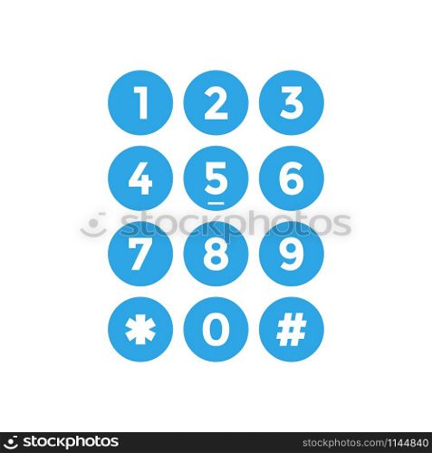 Keypad icon design template vector isolated illustration. Keypad icon design template vector isolated
