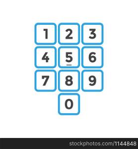 Keypad icon design template vector isolated illustration. Keypad icon design template vector isolated