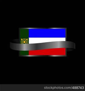 Khakassia flag Ribbon banner design