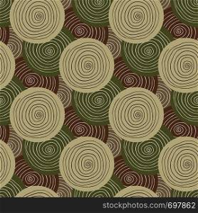 Khaki fabric texture. Fashion military seamless pattern. Textile design. Ethnic background with circle. Khaki fabric texture. Fashion military seamless pattern. Textile design. Ethnic background with circles