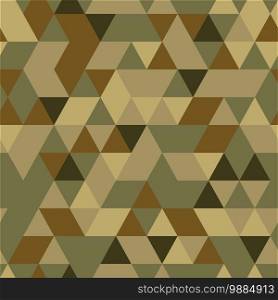 Khaki seamless pattern with triangular digital protection ornament