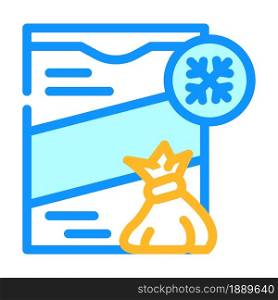 khinkali frozen meal color icon vector. khinkali frozen meal sign. isolated symbol illustration. khinkali frozen meal color icon vector illustration