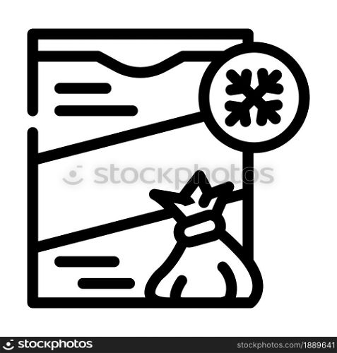 khinkali frozen meal line icon vector. khinkali frozen meal sign. isolated contour symbol black illustration. khinkali frozen meal line icon vector illustration