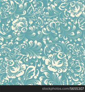 Khohloma style seamless floral pattern. Vector illustration.