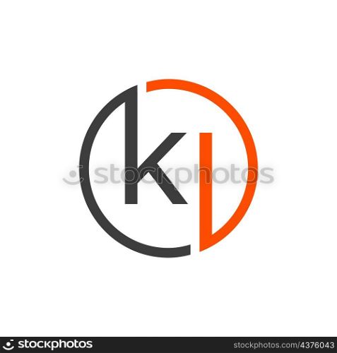 KI monogram logo vector design illustration