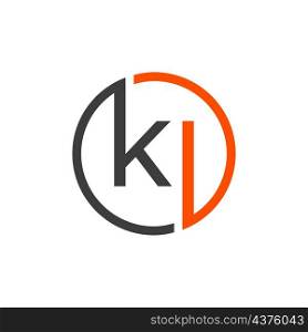 KI monogram logo vector design illustration