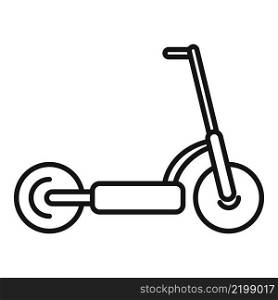 Kick electric scooter icon outline vector. Bike transport. Skate charger. Kick electric scooter icon outline vector. Bike transport