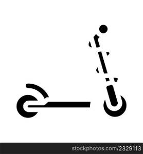 kick scooter glyph icon vector. kick scooter sign. isolated contour symbol black illustration. kick scooter glyph icon vector illustration