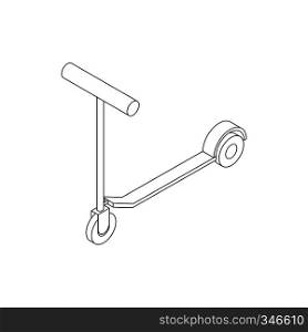 Kick scooter icon in isometric 3d style isolated on white background. Kick scooter icon, isometric 3d style
