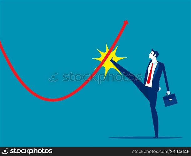 Kick the arrow so that it changes in the growing direction