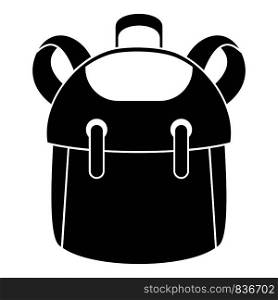 Kid backpack icon. Simple illustration of kid backpack vector icon for web design isolated on white background. Kid backpack icon, simple style