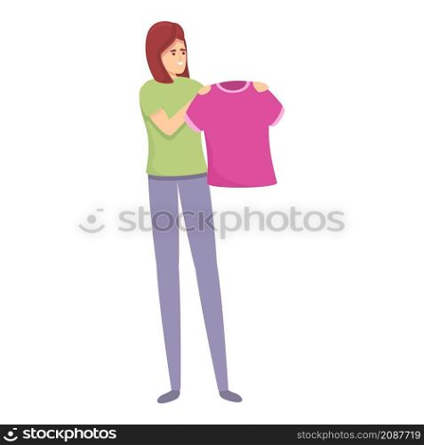 Kid clothes wash icon cartoon vector. Mom housewife. Woman housework. Kid clothes wash icon cartoon vector. Mom housewife