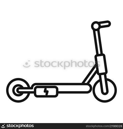 Kid electric scooter icon outline vector. Kick transport. Bike trotinette. Kid electric scooter icon outline vector. Kick transport