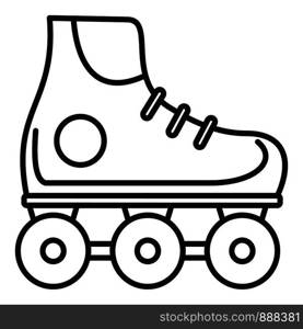 Kid inline skates icon. Outline kid inline skates vector icon for web design isolated on white background. Kid inline skates icon, outline style