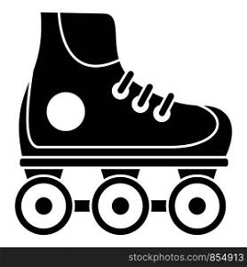 Kid inline skates icon. Simple illustration of kid inline skates vector icon for web design isolated on white background. Kid inline skates icon, simple style