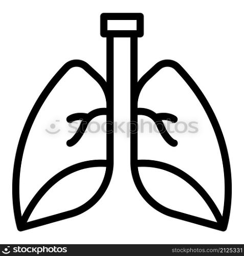 Kid lungs icon outline vector. Xray cancer. Doctor health. Kid lungs icon outline vector. Xray cancer