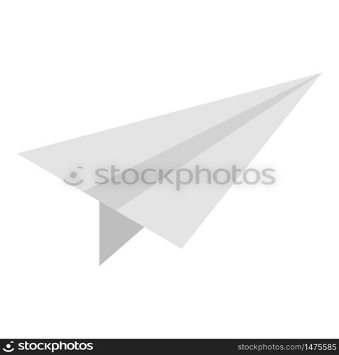 Kid paper plane icon. Isometric of kid paper plane vector icon for web design isolated on white background. Kid paper plane icon, isometric style