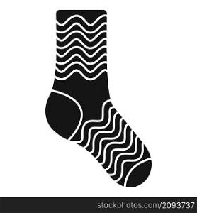 Kid sock icon simple vector. Casual item. Cotton sock. Kid sock icon simple vector. Casual item