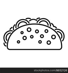 Kid taco icon outline vector. Mexican food. Tacos beef. Kid taco icon outline vector. Mexican food