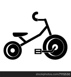 Kid tricycle icon. Simple illustration of kid tricycle vector icon for web design isolated on white background. Kid tricycle icon, simple style