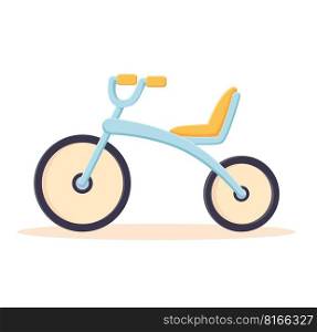 Kid trike. tricycle isolated vector illustration