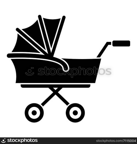 Kid trolley icon. Simple illustration of kid trolley vector icon for web design isolated on white background. Kid trolley icon, simple style