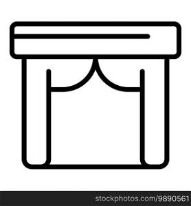 Kid wood table icon. Outline kid wood table vector icon for web design isolated on white background. Kid wood table icon, outline style